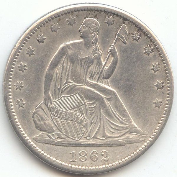 1862-S Seated Liberty Half Dollar, AU Details