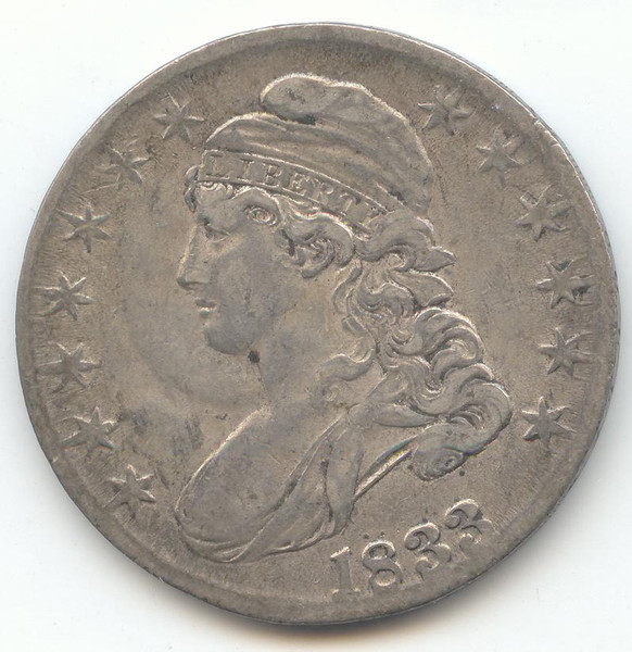 1833 Capped Bust Half Dollar, Original VF-XF