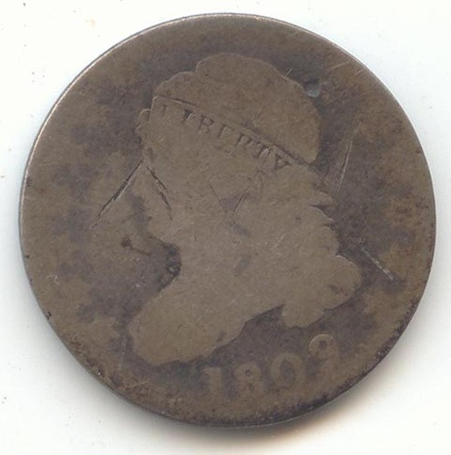 1809 Capped Bust Dime, Low Grade, Clear Date