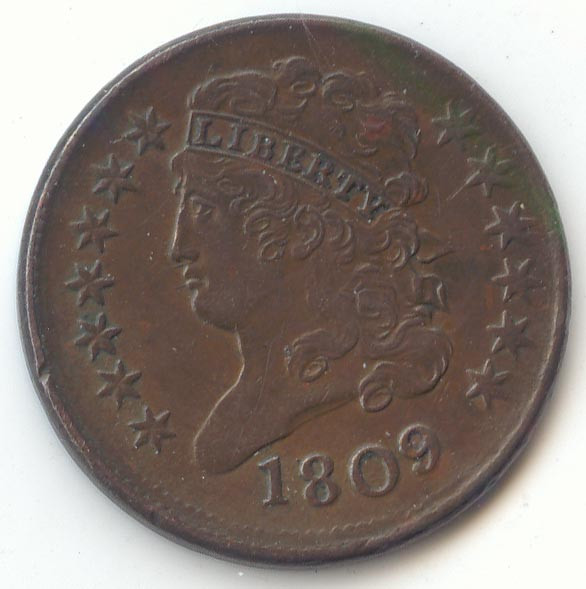 1809 Classic Head Half Cent, AU