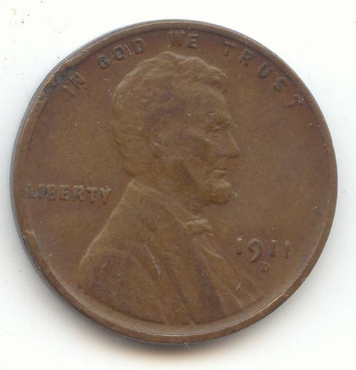 1911-D Lincoln Wheat Cent, XF Details