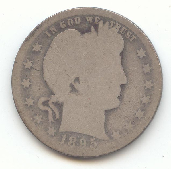 1895-O Barber Quarter, Problem Free AG