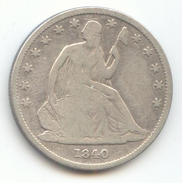 1840-O Seated Liberty Half Dollar, VG-Fine Details