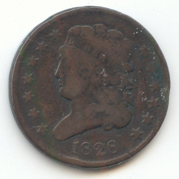 1828 Classic Head Half Cent, VG Details