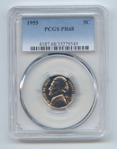 1955 Proof Jefferson Nickel, PCGS PR-68