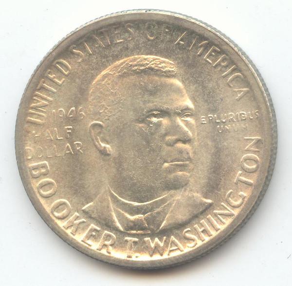 1946-S BTW Commemorative Half Dollar, Booker T. Washington, Choice BU