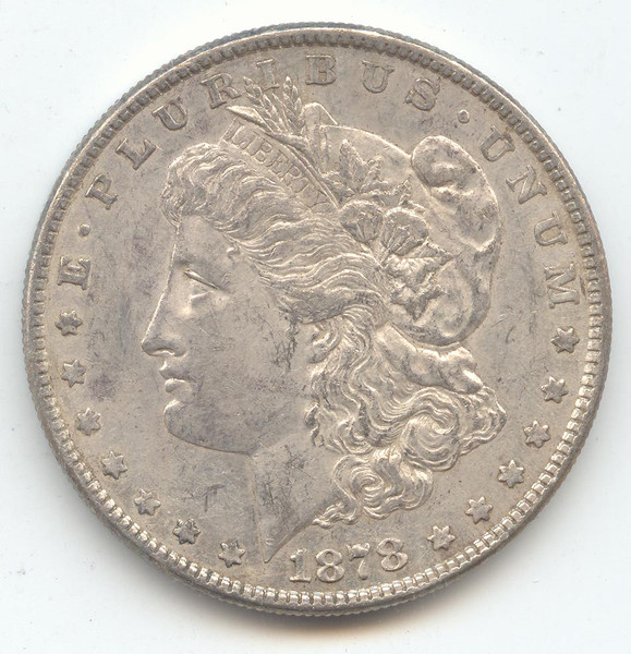 1878 Morgan Silver Dollar, 8 TF, 8 Tail Feathers VAM-6, Lustrous AU-Unc