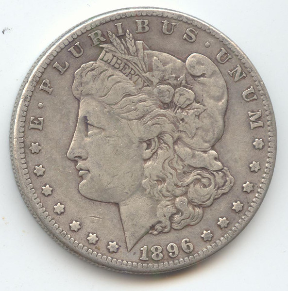 1896-S Morgan Silver Dollar, Scarce S Mint, VF