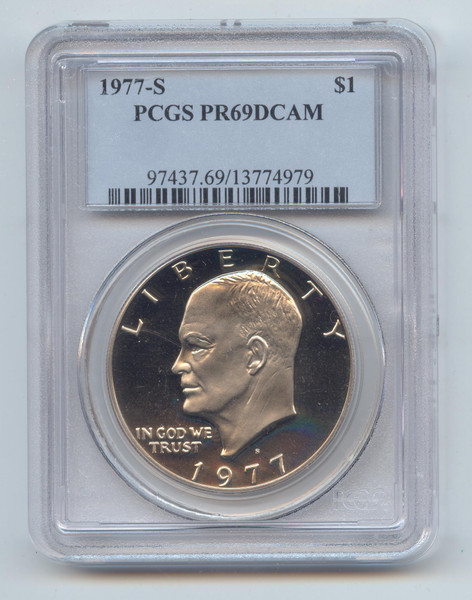 1977-S Proof Eisenhower Dollar, Ike, PCGS PR-69 DCAM