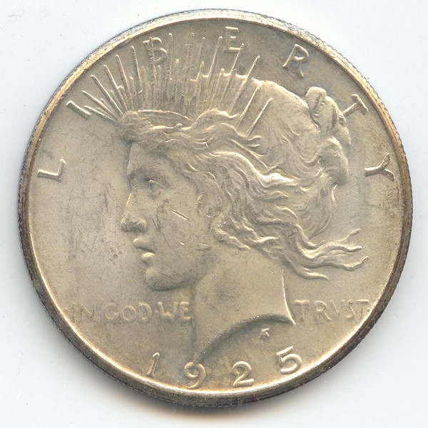 1925 Peace Dollar, Choice BU