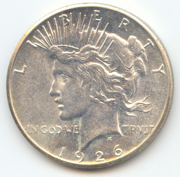 1926-S Peace Dollar, Lustrous AU-Unc