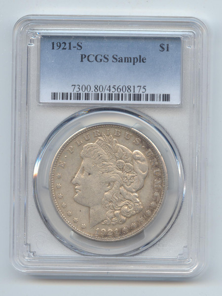 1921-S Morgan Silver Dollar, PCGS SAMPLE SLAB, Circulated