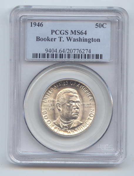 1946 BTW Booker T. Washington Commemorative Half Dollar, PCGS MS-64