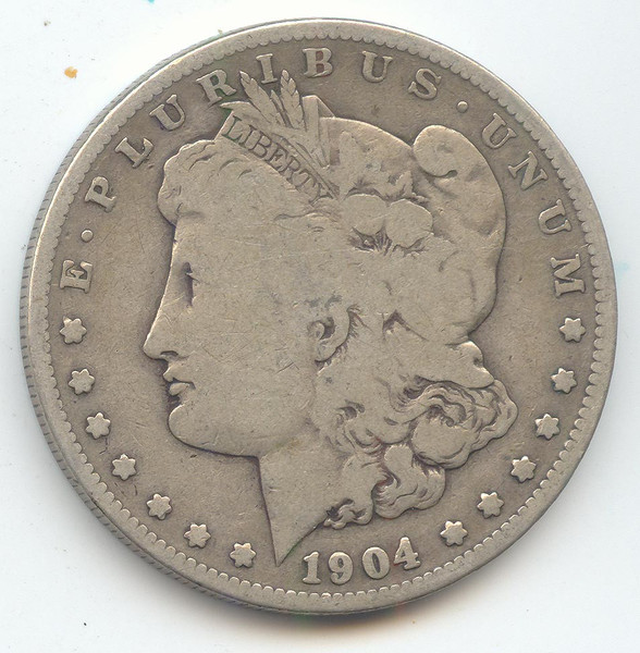 1904-S Morgan Silver Dollar, VG, Scarce S Mint