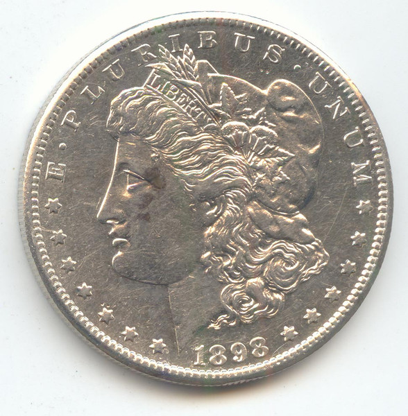 1898-S Morgan Silver Dollar, AU-Unc Details , Scarce S Mint