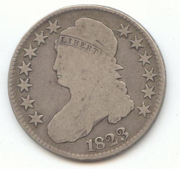 1823 Capped Bust Half Dollar, VG