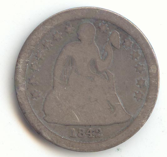 1842-O Seated Liberty Dime, Good