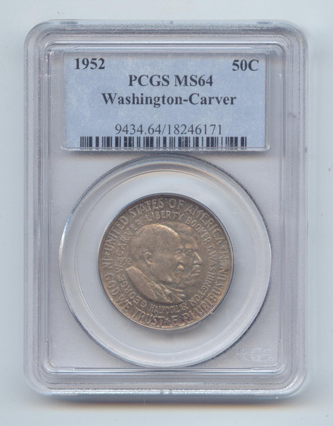 1952 Washington Carver Commemorative Half Dollar, PCGS MS-64