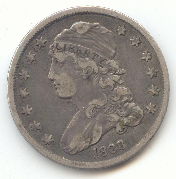 1838 Capped Bust Quarter, XF Details