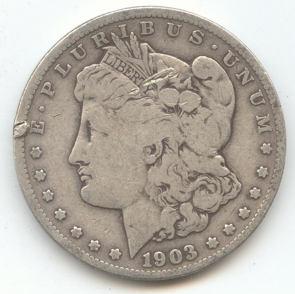 1903-S Morgan Silver Dollar, Scarce S Mint, VG Details