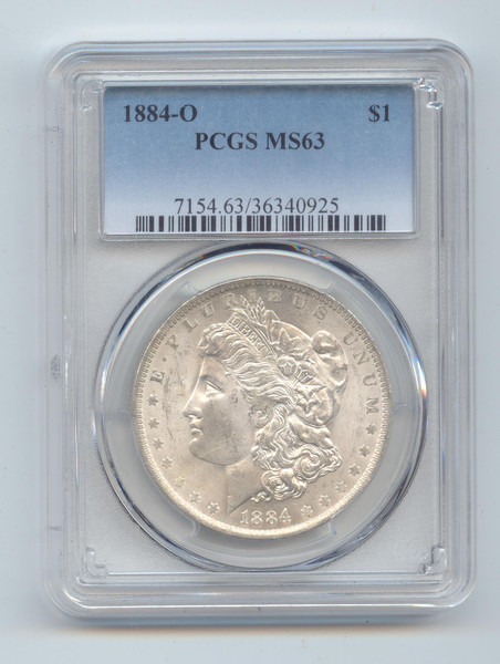 1884-O Morgan Silver Dollar, PCGS MS-63, Bright White