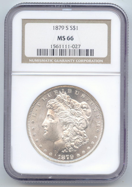 1879-S Morgan Silver Dollar, NGC MS-66, Blast White Gem!