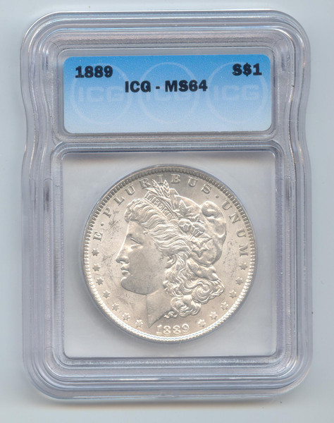 1889 Morgan Silver Dollar, ICG MS-64