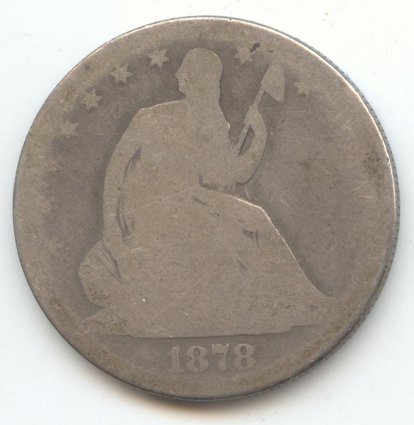 1878 Seated Liberty Half Dollar, AG