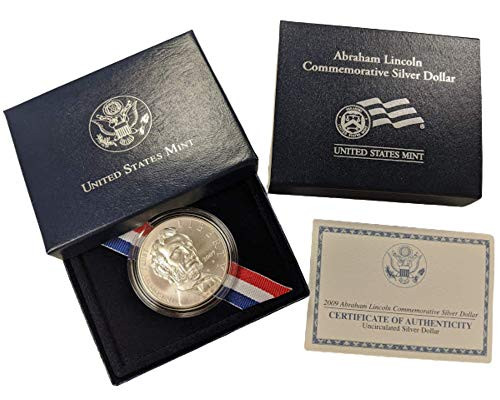 2009 Abraham Lincoln Commemorative Silver Dollar, Uncirculated