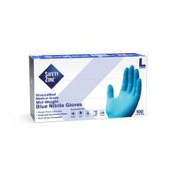 4.3mil Powder Free Blue Nitrile Gloves