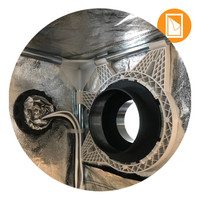 Secret Jardin Ducting Flange for 0.63'' Poles