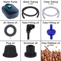 Grow1 Deep Water Culture (DWC) 4 Bucket + Reservoir Complete Kit