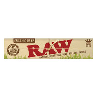 RAW Organic Hemp Papers Kingsize Slim 32 Leaves/Pack - Box of 50