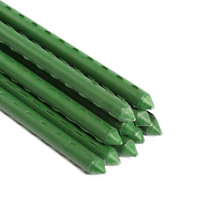 6' Steel Stake Plant Support - Green 10 pack 5/8" Thick