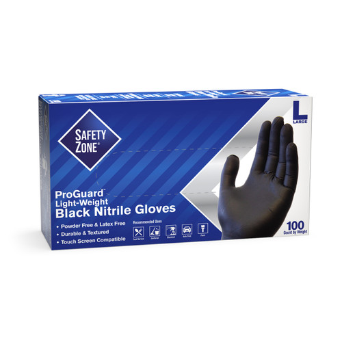 3.3mil Powder Free Black Nitrile Gloves