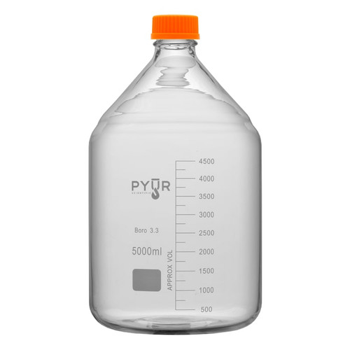 5000ml Glass Reagent Media Storage Bottle GL45 Screw Cap