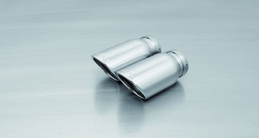 Remus Exhaust Rear Silencer Left/Right with 4 tail pipes 84 mm angled, rolled edge, chromed - A3 8V Hatchback 2.0 TDI 110 kW CRBC 2012-