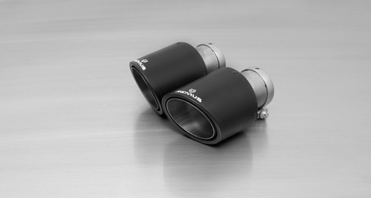Remus Exhaust Rear Silencer Left/Right with 2 Carbon tail pipes 102 mm Titanium internals - A4 B8 Avant 2.0 TDI 105 kW CAGA 2008-