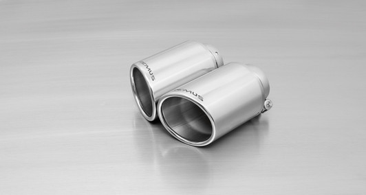 Remus Exhaust Rear Silencer Left/Right with 2 tail pipes 102 mm angled, rolled edge, chromed - A4 B8 Saloon 1.8 TFSI 118 kW CDHB 2008- Remus Exhaust Rear Silencer Left/Right with 2 tail pipes 102 mm angled, rolled edge, chromed - A4 B8 Saloon 1.8 TFSI 118 kW CDHB 2008-