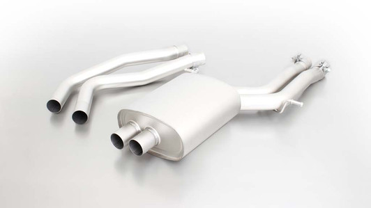 Remus Exhaust Resonated Cat back System Left/Right with 2 tail pipes 84 mm angled - A4 B8 Saloon S5 3.0 TFSI 245 kW CREC 2009- Remus Exhaust Resonated Cat back System Left/Right with 2 tail pipes 84 mm angled - A4 B8 Saloon S5 3.0 TFSI 245 kW CREC 2009-