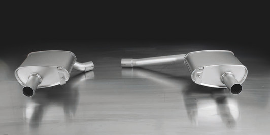 Remus Exhaust Rear Silencer Left/Right with 2 tail pipes 98 mm straight, carbon insert - A5 8F Cabriolet 2.0 TFSI 155 kW CDNC 2007- Remus Exhaust Rear Silencer Left/Right with 2 tail pipes 98 mm straight, carbon insert - A5 8F Cabriolet 2.0 TFSI 155 kW CDNC 2007-
