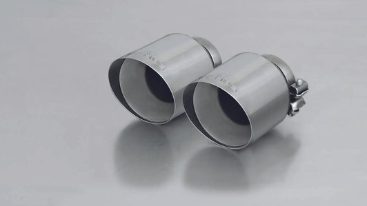 Remus Exhaust Resonated Cat back System Left/Right with Integrated valves using the OE valve control system with 2 tail pipes 102 mm angled, straight cut, chromed - 1 Series F20/F21 LCI M140i 250 kW B58B30 2015-2018