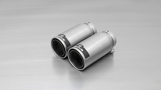 Remus Exhaust Rear Silencer Left/Right with Integrated valves using the OE valve control system with 2 tail pipes 84 mm straight, carbon insert - 3 Series F30/F31 LCI 340ix 240 kW B58B30A 2015-