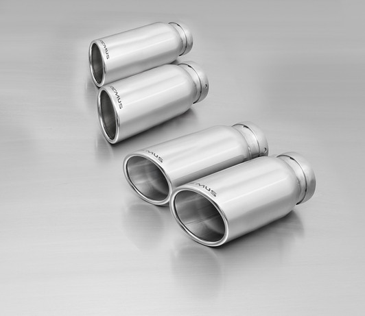 Remus Exhaust Rear Silencer Left/Right with 4 tail pipes 84 mm angled/angled, rolled edge, chromed - X4 F26 xDrive 35i 225 kW N55B30A 2014-