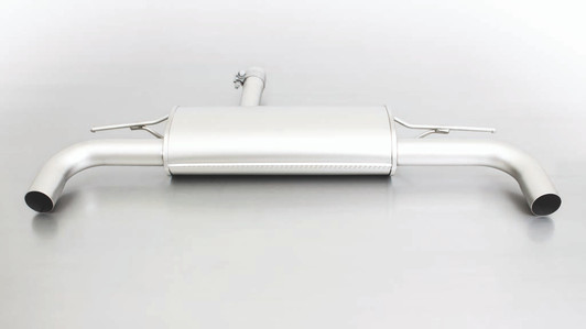 Remus Exhaust Rear Silencer Left/Right with 2 tail pipes 102 mm angled, rolled edge, chromed - R61 Paceman Cooper S 1.6 Turbo 140 kW  2014-2016