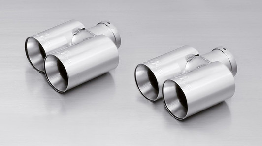 Remus Exhaust Non-Resonated GPF back System with Non-Resonated Rear Silencer Left/Right with 4 tail pipes 76 mm straight cut, chromed - Leon 5F 3/5 Door 2.0 TSI Cupra 290 213 kW DNU 2018-