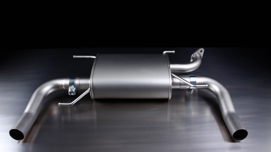 Remus Exhaust Rear Silencer Left/Right with 2 tail pipes 90 mm, straight cut, chromed - Swift Type NZ 1.6 Sport 100 kW M16A 2012-2017