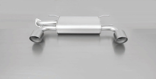 Remus Exhaust Rear Silencer Left/Right with 2 tail pipes 127 mm angled, straigth cut, matt polished - GT86 FT20 2.0 147 kW  2012-2017