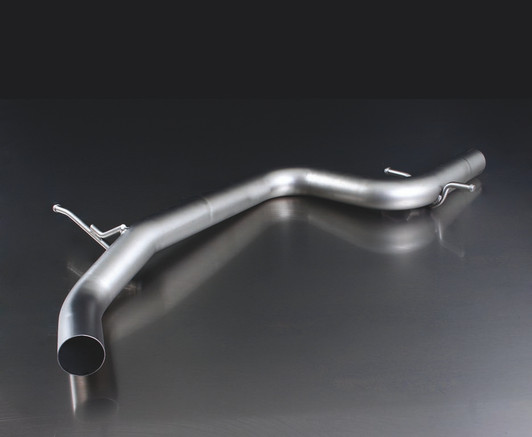 Remus Exhaust Non-Resonated Cat back System Left/Right with 2 tail pipes 98 mm Black Chrome, straight, carbon insert - Golf Mk6 2.0 TSI GTI Edition 35 173 kW  2011-2012