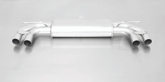Remus Exhaust Rear Silencer Left/Right with 4 tail pipes 84 mm straight, carbon insert - Golf Mk7 Hatchback 1.4 TSI 90 kW CPVA 2012-2016